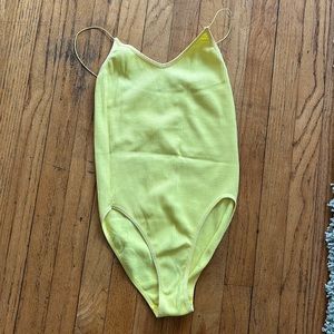 Out from Under Yellow Bodysuit